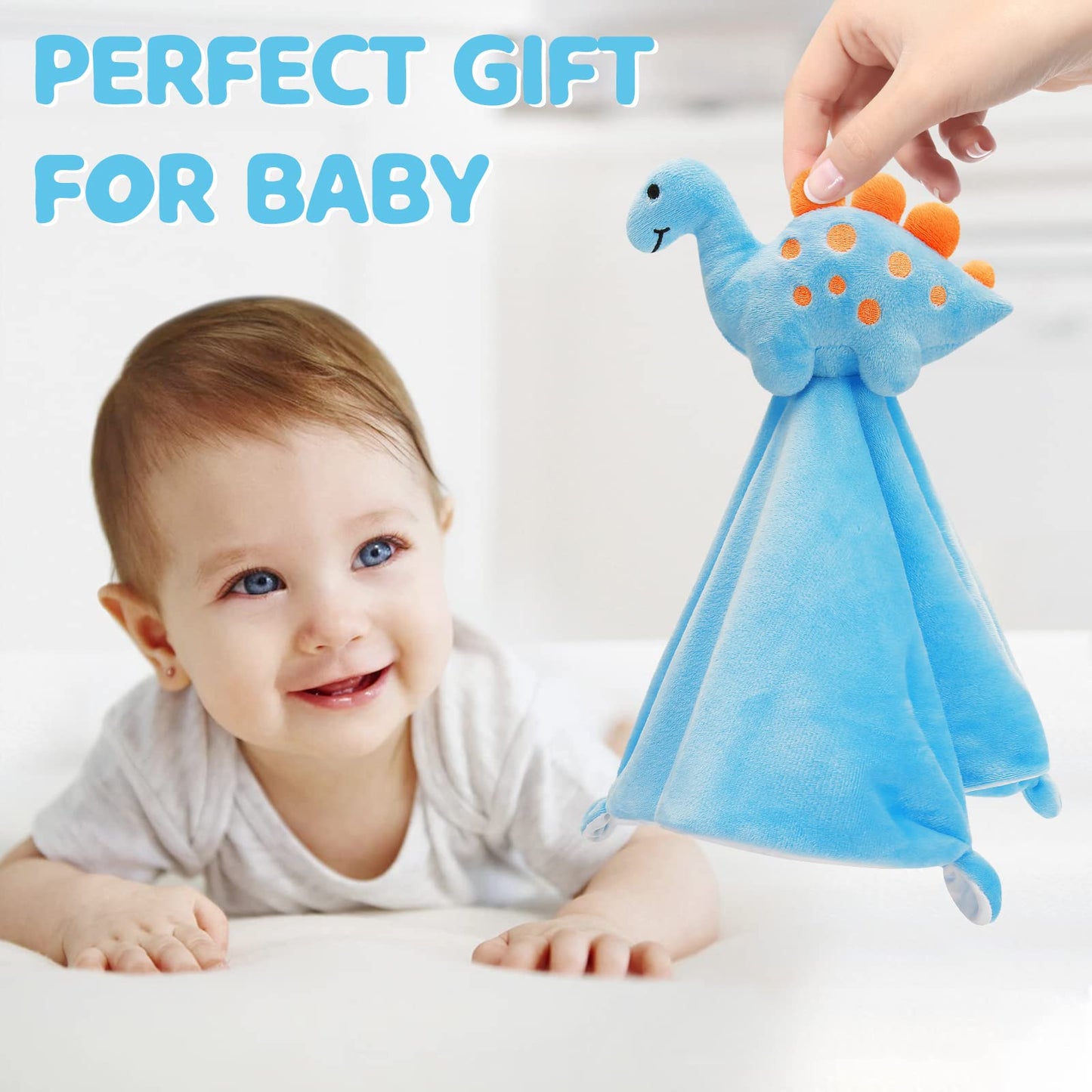 Pro Goleem Elephant Security Blanket, Soft Lovey Unisex Lovie Baby Gifts for Boys and Girls Snuggle Toy Stuffed Animal Newborn Essentials and Items Grey 16 Inch