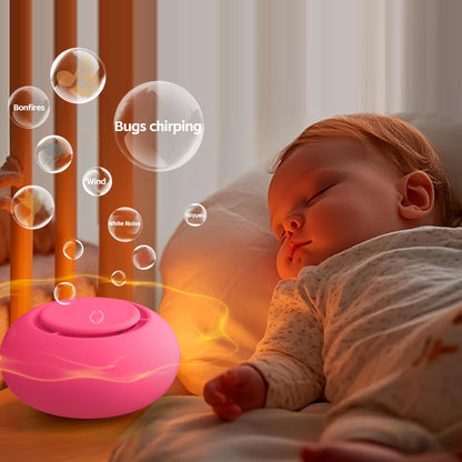 Portable Baby Sound Machine [White Noise for Babies Kids Adults][Timer Function][12 Soothing Sounds][Sleep Soother] 15 Hours Battery Life, Travel,Registry,Gifts,Shower,Clips on Baby Stroller