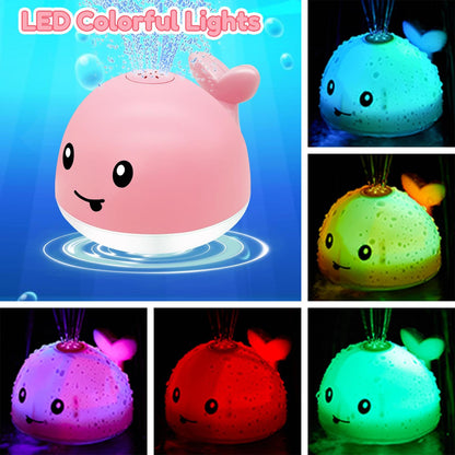 Toddla Whale Bath Toy Sprinkler - Water Pool Toys for Toddlers 1-3, Light Up Floating Baby Bath Toys, Birthday Gift for 1 2 3 4 5 Year Old Boys Girls,, Water Sensory Toys for Kids