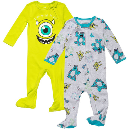 Disney Baby 2 Pack Zip Up Sleep N' Plays Newborn to Infant Sizes (Newborn - 24 Months)