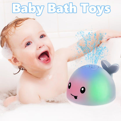 Toddla Whale Bath Toy Sprinkler - Water Pool Toys for Toddlers 1-3, Light Up Floating Baby Bath Toys, Birthday Gift for 1 2 3 4 5 Year Old Boys Girls,, Water Sensory Toys for Kids