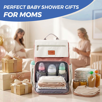 PILLANI Baby Diaper Bag Backpack - Baby Bag for Girls & Boys, Large Waterproof Toddler Diaper Backpack - Baby Shower Gifts & Registry Must Haves - Travel Diaper Bags with Changing Pad - Newborn Stuff