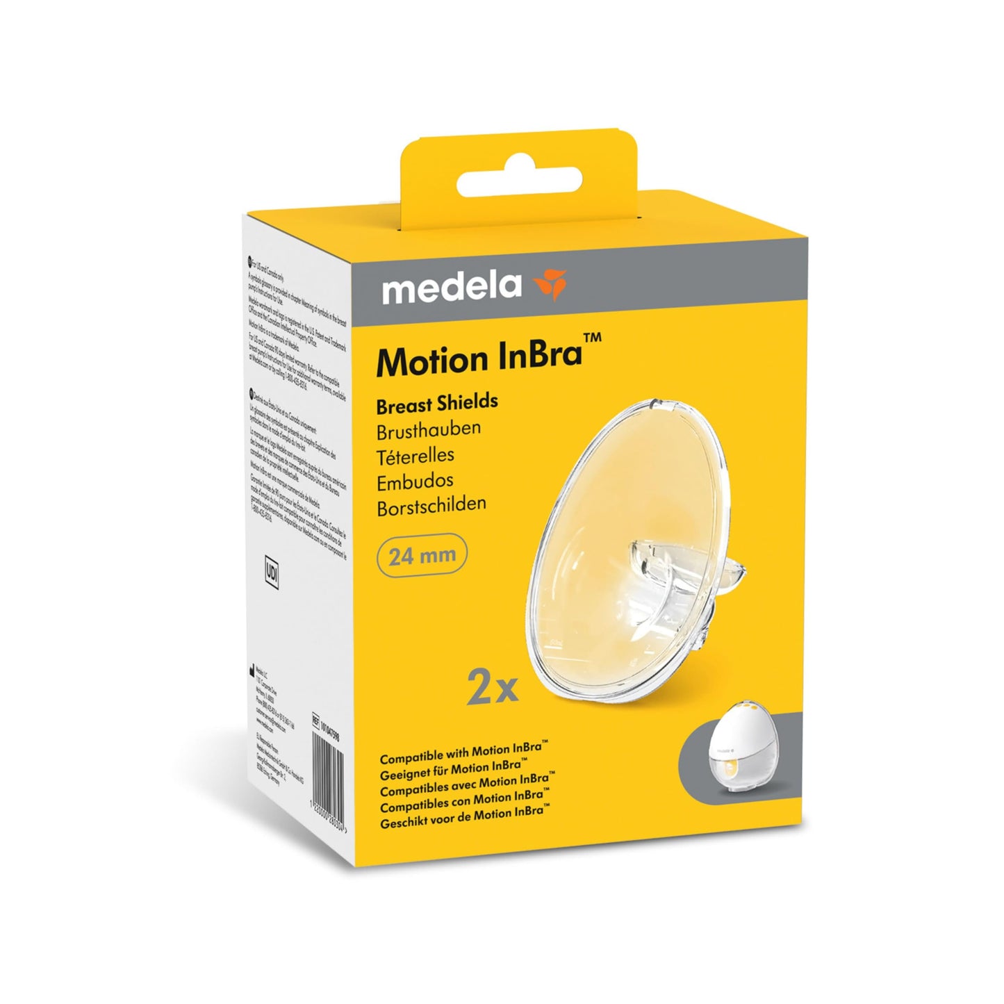 Medela Motion InBra Wearable Breast Pump, Portable Hands-Free Wireless Electric Pump, Highly efficient, Lightweight, Custom fit with Inserts, Rechargeable Battery, Discreet, Quiet, Only 3 Parts