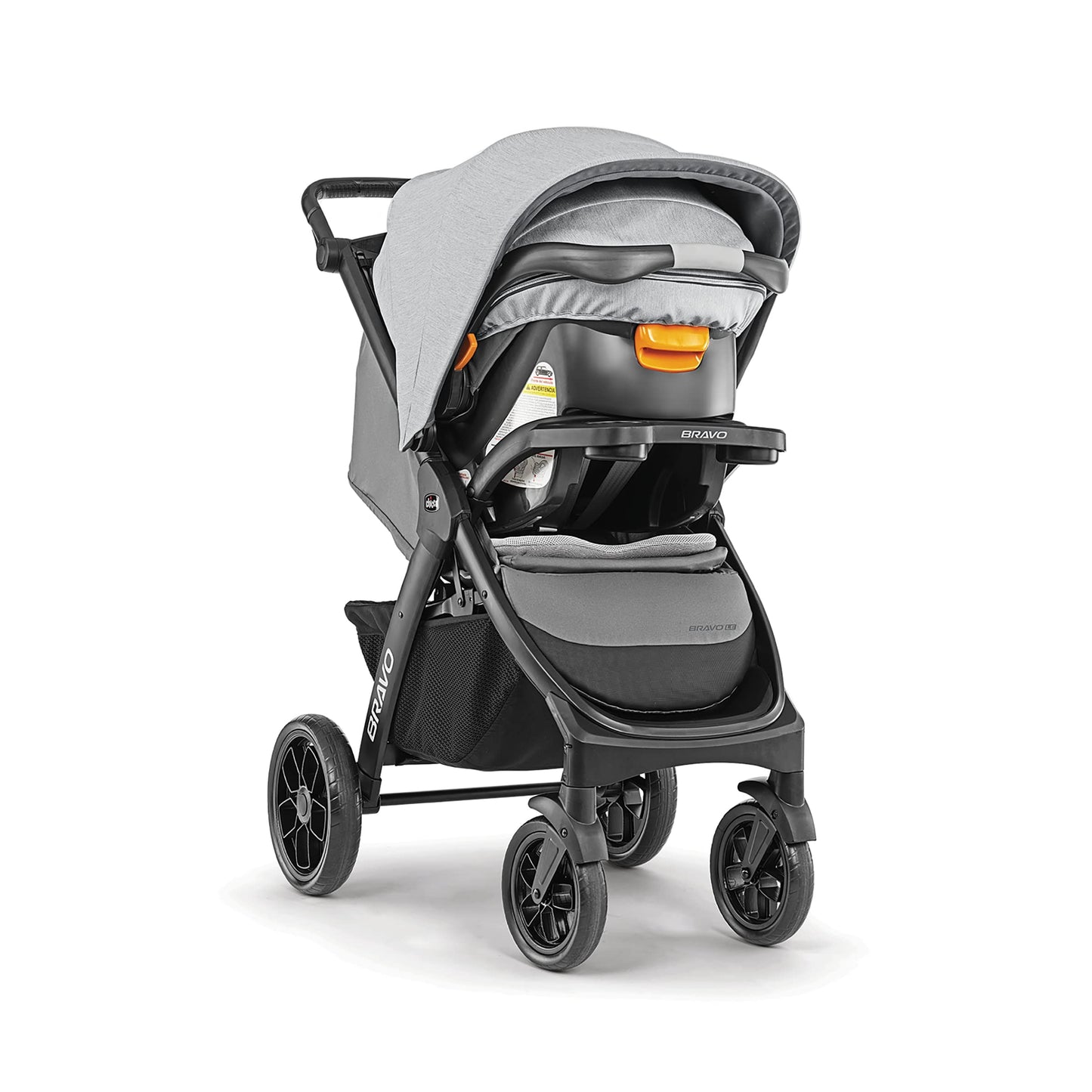 Chicco Bravo® 3-in-1 Trio Travel System, Bravo® Quick-Fold Stroller with KeyFit® 30 Infant Car Seat and Base, Car Seat and Stroller Combo | Parker