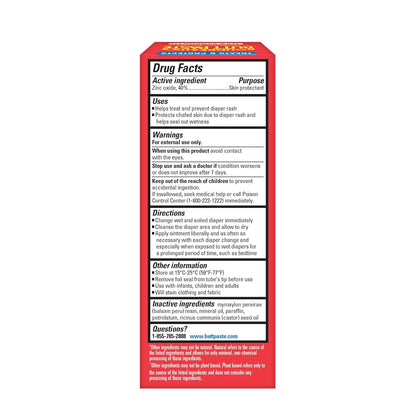 Boudreaux’s Butt Paste Max Strength Diaper Rash Cream for Baby, Ointment With Zinc Oxide, 2 oz Tube