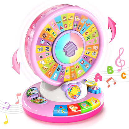 Toys for 1 2 3 Year Old Boys Girls, Spin & Sing ABC Alphabet Learning Zoo with Lights & Sounds, Musical Educational Toy for Toddler 1-3, Christmas 1st Birthday Gifts for Baby Kids Age 12-18 Months+
