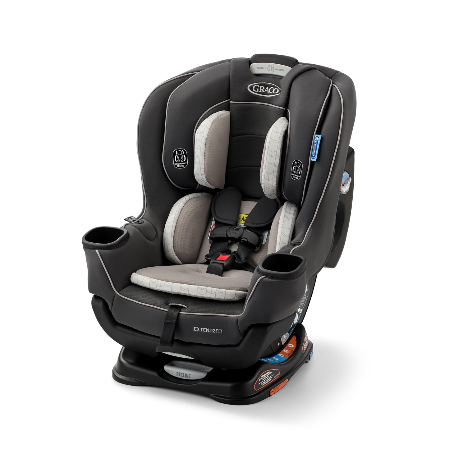 Graco Extend2Fit 3-in-1 Convertible Car Seat, 3 Modes – Rear Facing, Forward Facing Baby Car Seat and Highback Booster Seat, Adjustable Extension Panel for Extra Legroom, Cullen