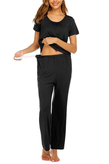 Ekouaer Womens Nursing Pajamas Maternity Breastfeeding Pjs Sleepwear Layer Soft Postpartum Lounge Set Pregnancy Clothes