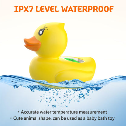 Baby Bath Thermometer, Digital Water Temperature Thermometers with 3 Color Backlit and Temperature Warning, Safety Bath Tube Thermometers Floating Toy for Infant, Toddler