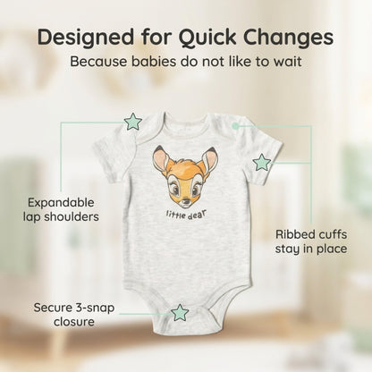 Disney Classics Winnie the Pooh Mickey Mouse Baby Hoodie Bodysuit and Pants 3 Piece Outfit Set (Newborn - 24 Months)