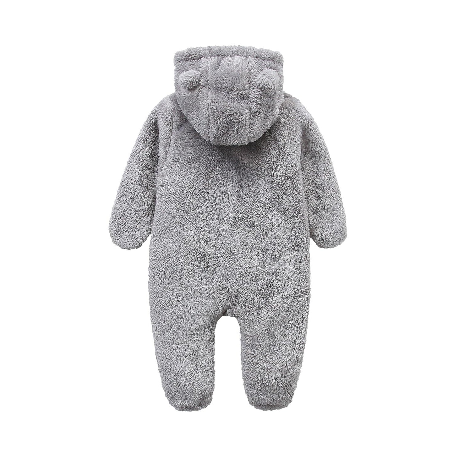 Babymine Newborn Baby Jumpsuit Hooded Fleece Rompers Long Sleeve Onesie Outwear Outfits