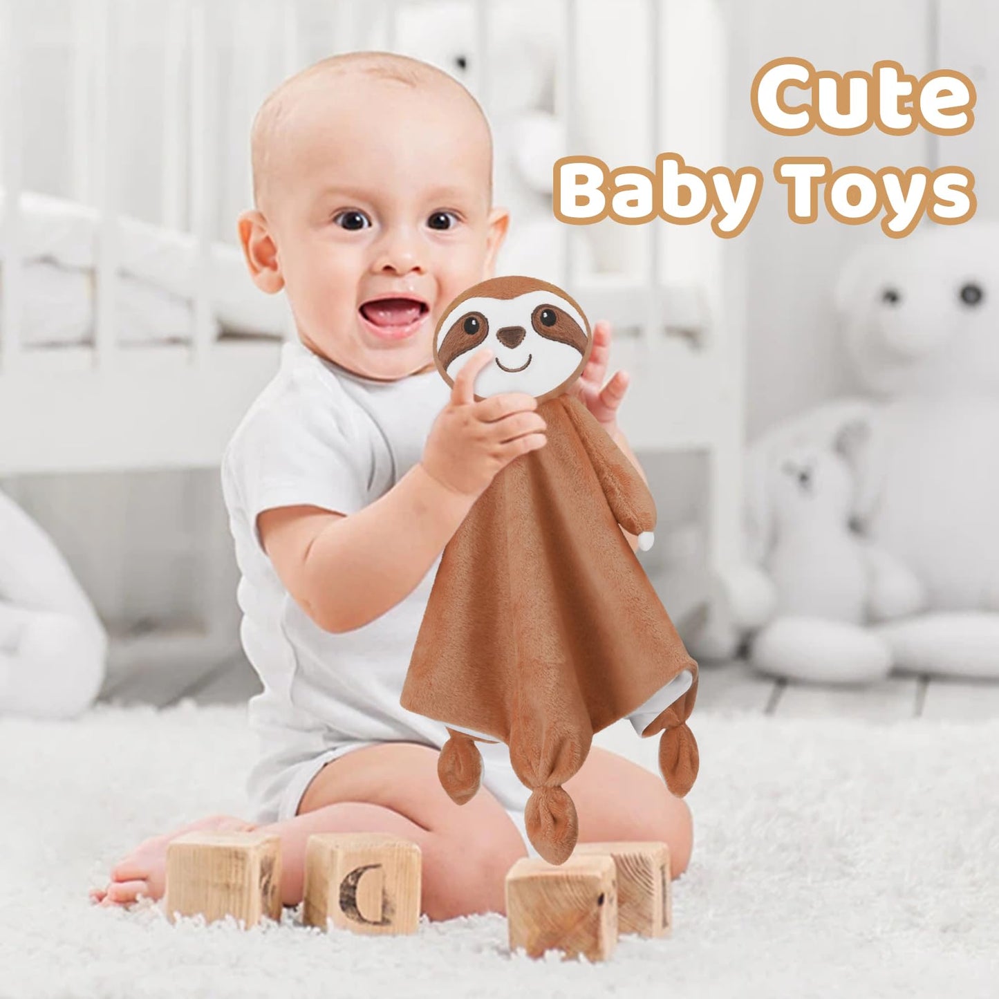 Pro Goleem Elephant Security Blanket, Soft Lovey Unisex Lovie Baby Gifts for Boys and Girls Snuggle Toy Stuffed Animal Newborn Essentials and Items Grey 16 Inch