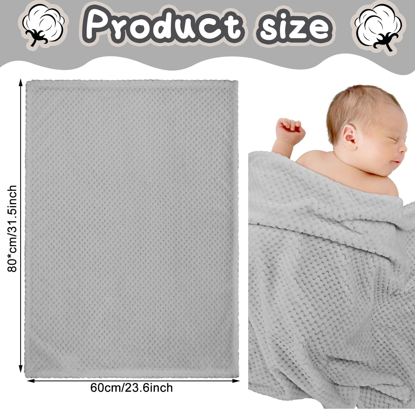 Frienda 4 Pcs Baby Fuzzy Blanket Fluffy Baby Blanket for Boys Girls Soft Warm Infant Newborn Toddler Receiving Nursery Bed Supplies, 32 x 24 Inch(Pink Color)