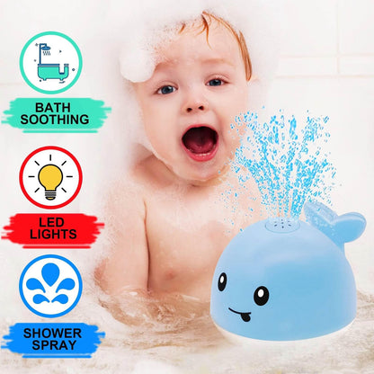 Toddla Whale Bath Toy Sprinkler - Water Pool Toys for Toddlers 1-3, Light Up Floating Baby Bath Toys, Birthday Gift for 1 2 3 4 5 Year Old Boys Girls,, Water Sensory Toys for Kids