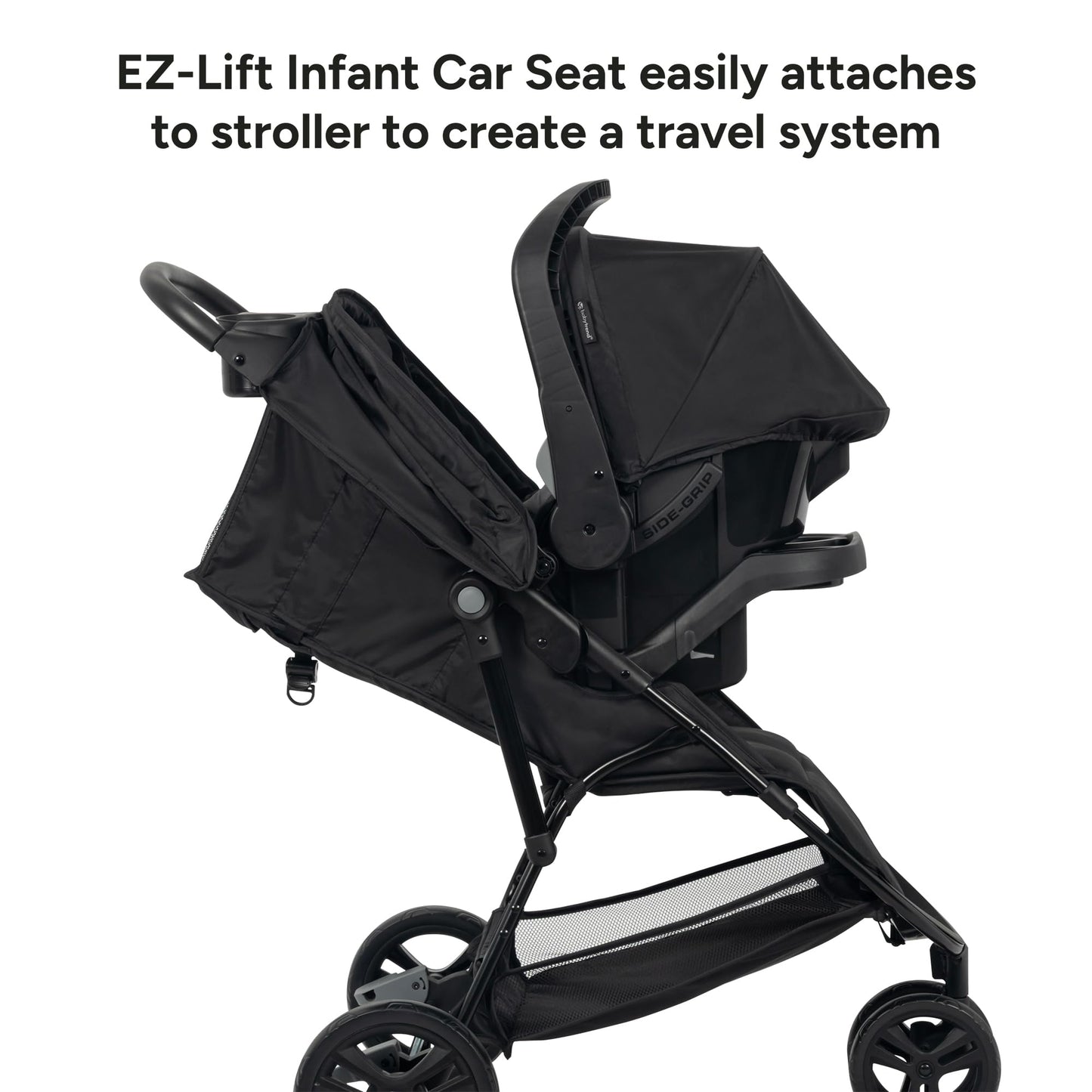 Baby Trend Venture 3-Wheel Stroller Travel System, Stellar Grey