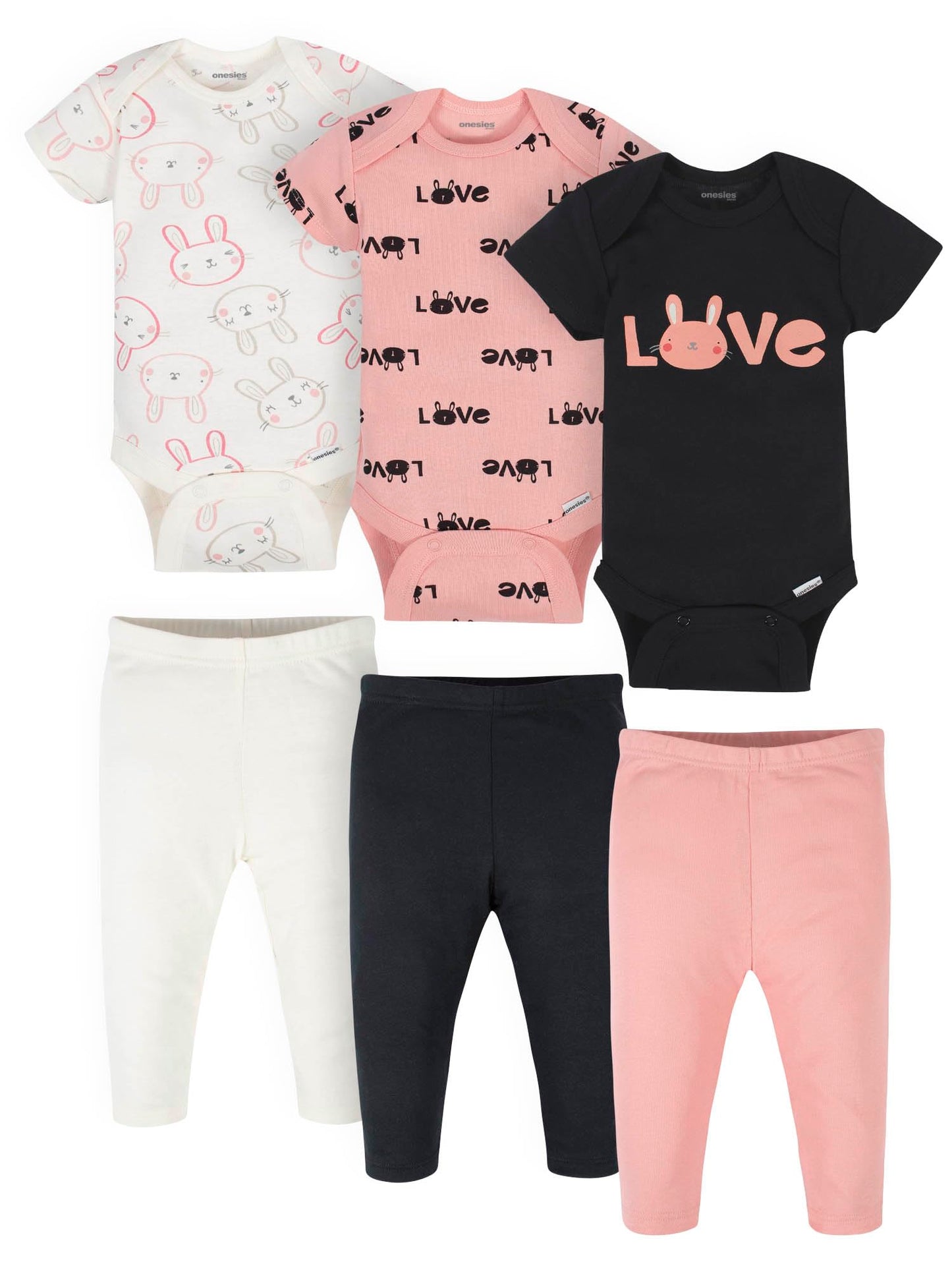 Onesies Brand Unisex Baby 3 Outfit Bundle Mix Match Pants Set