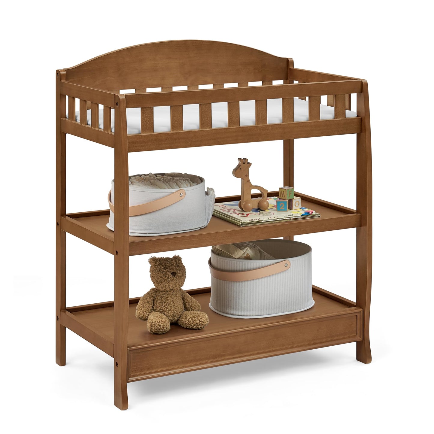 Delta Children Infant Changing Table with Pad, Dark Chocolate