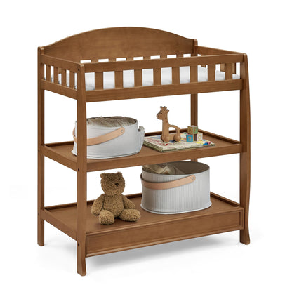 Delta Children Infant Changing Table with Pad, Dark Chocolate