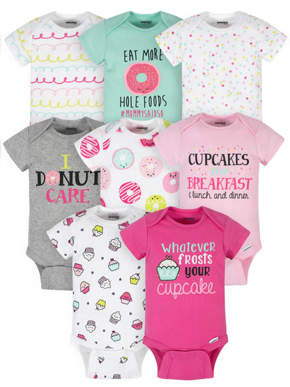 Onesies Brand Baby Girls' 8-pack Short Sleeve Mix & Match Bodysuits