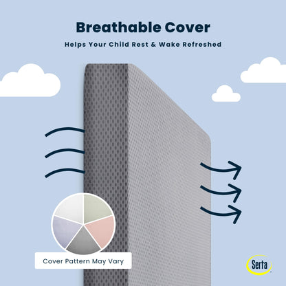 Serta Perfect Start Limited Dual Sided Baby Crib Mattress and Toddler Mattress, Breathable Fiber Core, GREENGUARD Gold Certified, Waterproof, 7 Year Warranty, Made in USA