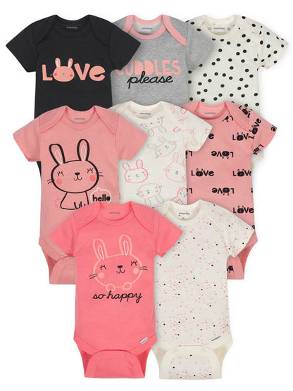 Onesies Brand Baby Girls' 8-pack Short Sleeve Mix & Match Bodysuits
