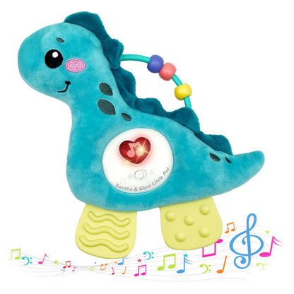 Baby Musical Activity Soft Toys with Sound & Light, Sensory Toys for Infant Developmental with Teether, Rattle and Textures, Soft Plush Toy for Newborn Gift 6 to 12 Months (Pink Unicorn)