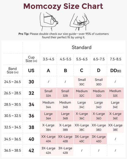 Momcozy Nursing Bras for Breastfeeding, YN21 Seamless Ultra Comfort Maternity Bra, Natural Shape, Pregnancy Sleep Bralette