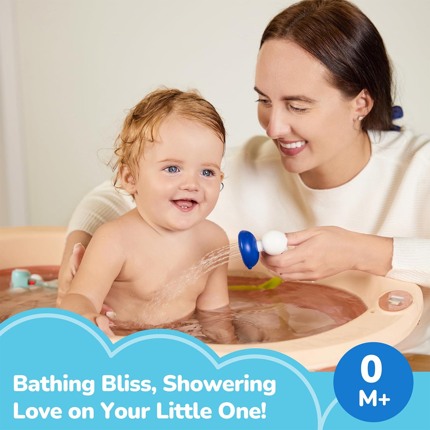 G-WACK Baby Bath Toys Shower Head Sprayer with Water Thermometer for New Borns, Toddlers and Kids | Baby Accessories, and Essentials in Bathtub or Sink | Shampoo Bath Rinser | USB Rechargeable Ⅵ