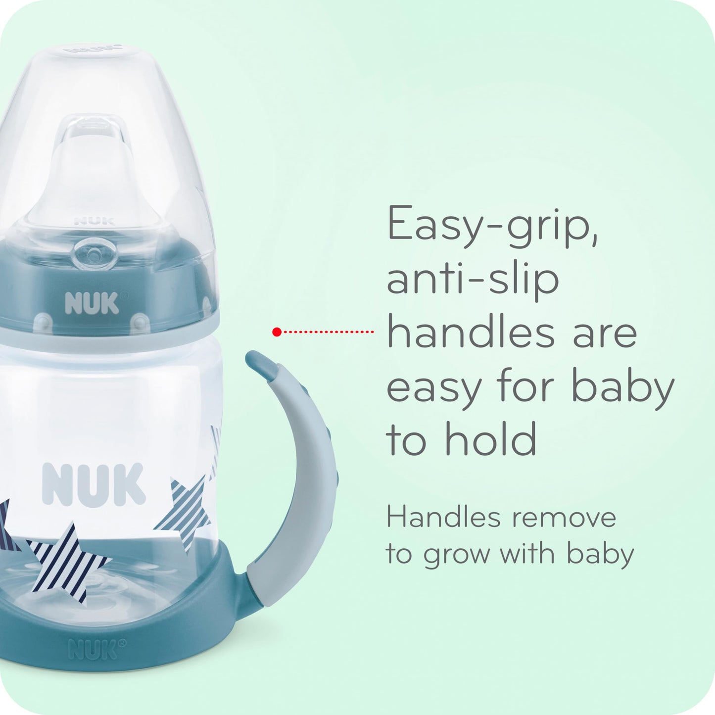 NUK Learner Cup, 6+ Months, Fun Fruits and Animals, Amazon Exclusive Collection, 5 Oz, Pack of 2 – BPA Free, Soft Spout, Spill Proof Sippy Cup