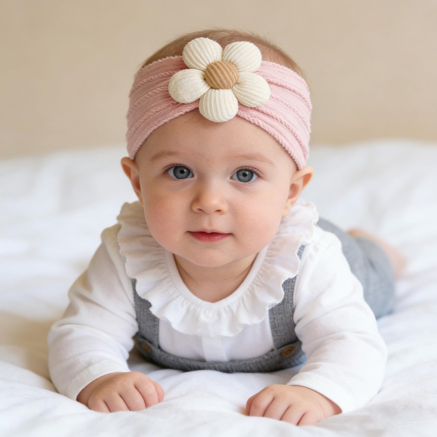 CÉLLOT 5 Pcs Baby Flower Headbands Baby Girls Nylon Headbands Soft Hairbands Hair Accessories for Newborn Infant Toddler Kids
