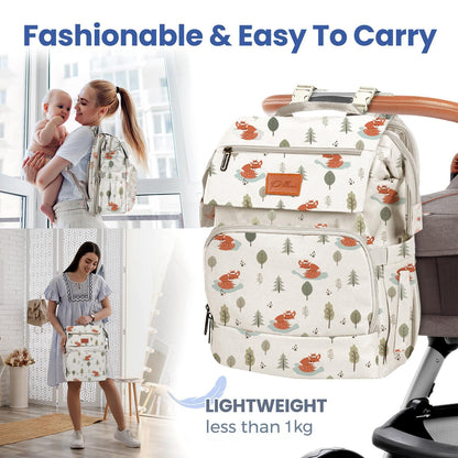 PILLANI Baby Diaper Bag Backpack - Baby Bag for Girls & Boys, Large Waterproof Toddler Diaper Backpack - Baby Shower Gifts & Registry Must Haves - Travel Diaper Bags with Changing Pad - Newborn Stuff