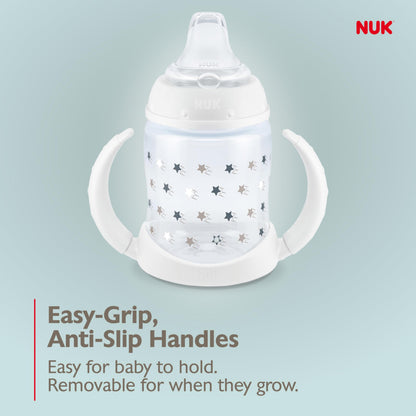 NUK Learner Cup, 6+ Months, Fun Fruits and Animals, Amazon Exclusive Collection, 5 Oz, Pack of 2 – BPA Free, Soft Spout, Spill Proof Sippy Cup