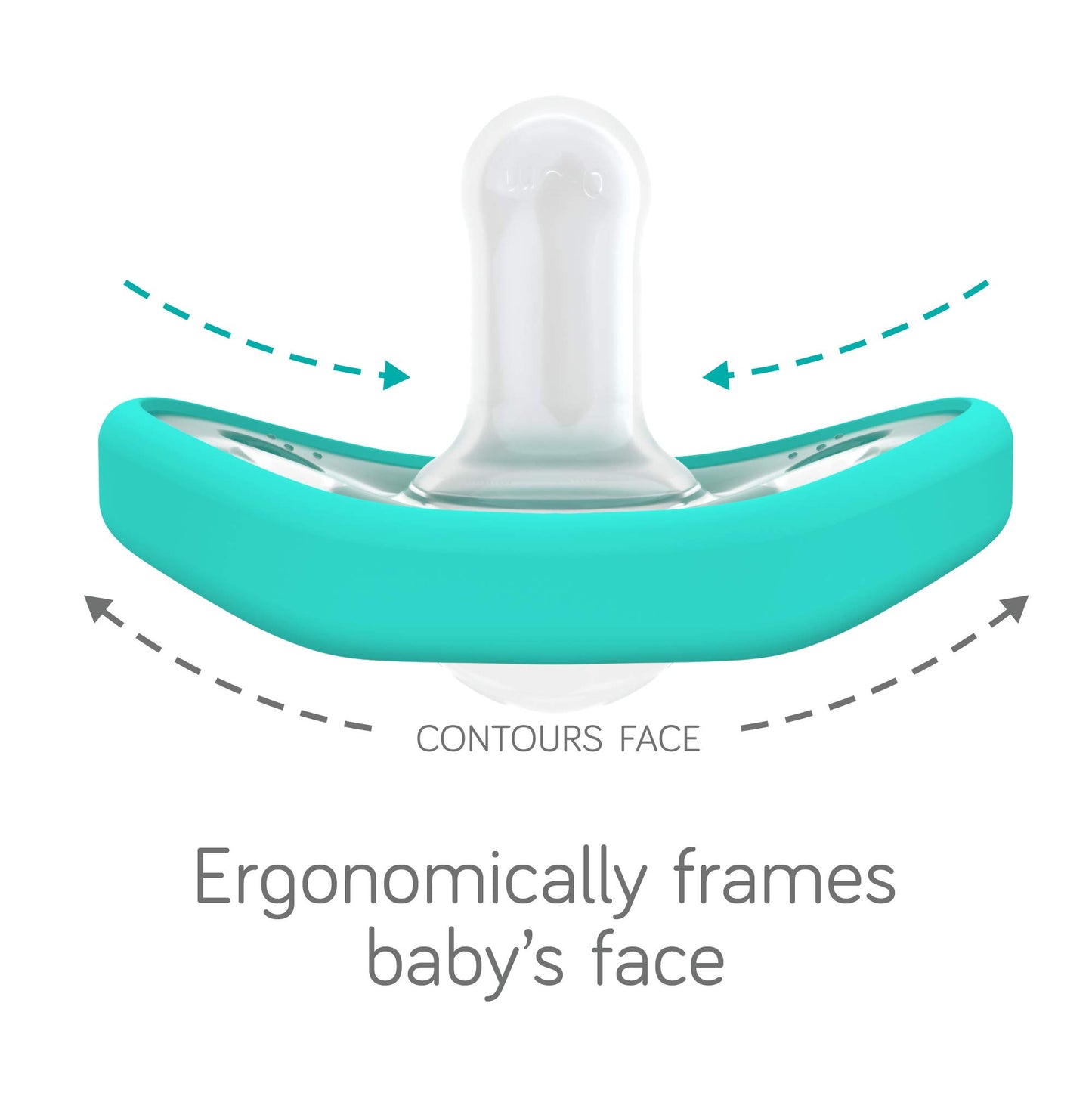 Nanobebe Active Baby Pacifiers 4-36 Months - Orthodontic, Lightweight and Vented, Curves Comfortably with Face Contour, 100% Silicone - BPA Free, Perfect Baby Registry Gift 4pk, White/Pink