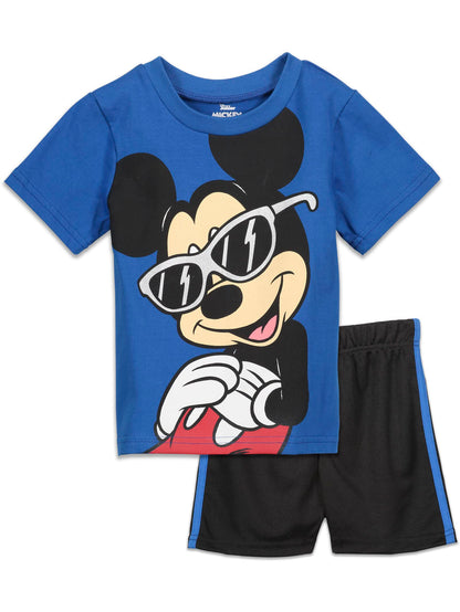 Disney Mickey Mouse T-Shirt and Shorts Outfit Set Infant to Big Kid Sizes (12 Months - 12)