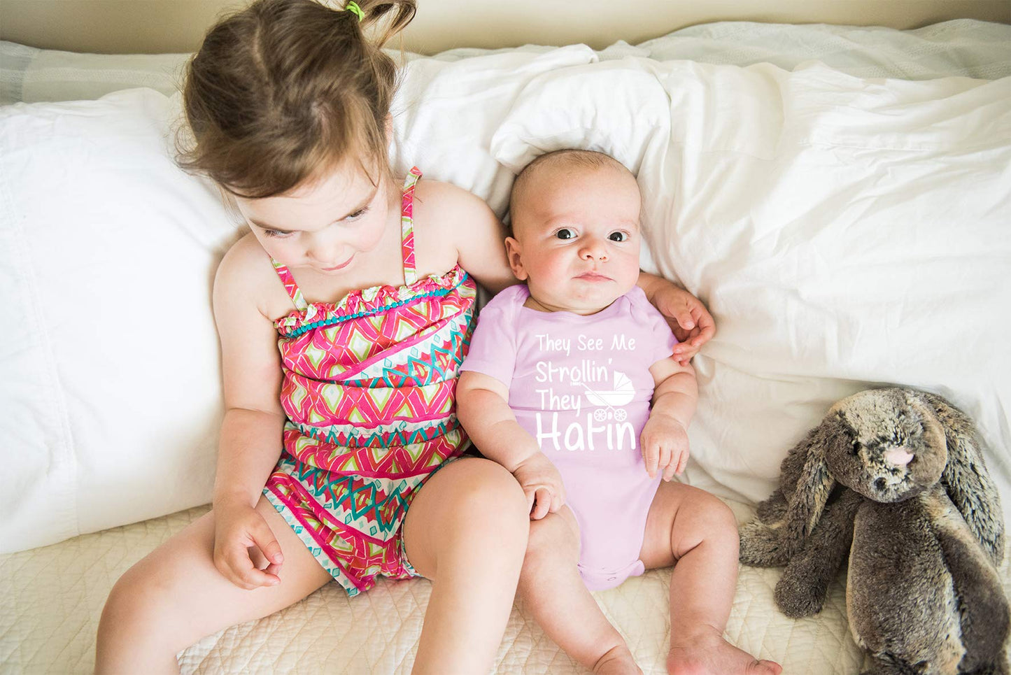 AW Fashions They See Me Strolli' They Hatin Bodysuit Newborn Boy Outfits Cute Romper Baby Girl Clothes