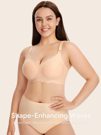Angelhood Nursing Bras for Breastfeeding Ultra Comfort Seamless Maternity Bra Pack Wireless Pregnancy Bralette Bra Extender