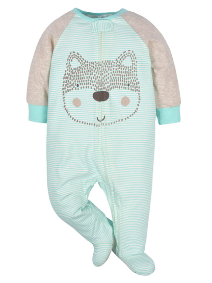 Gerber Baby-Girls 4 Pack Sleep 'N Play Footie