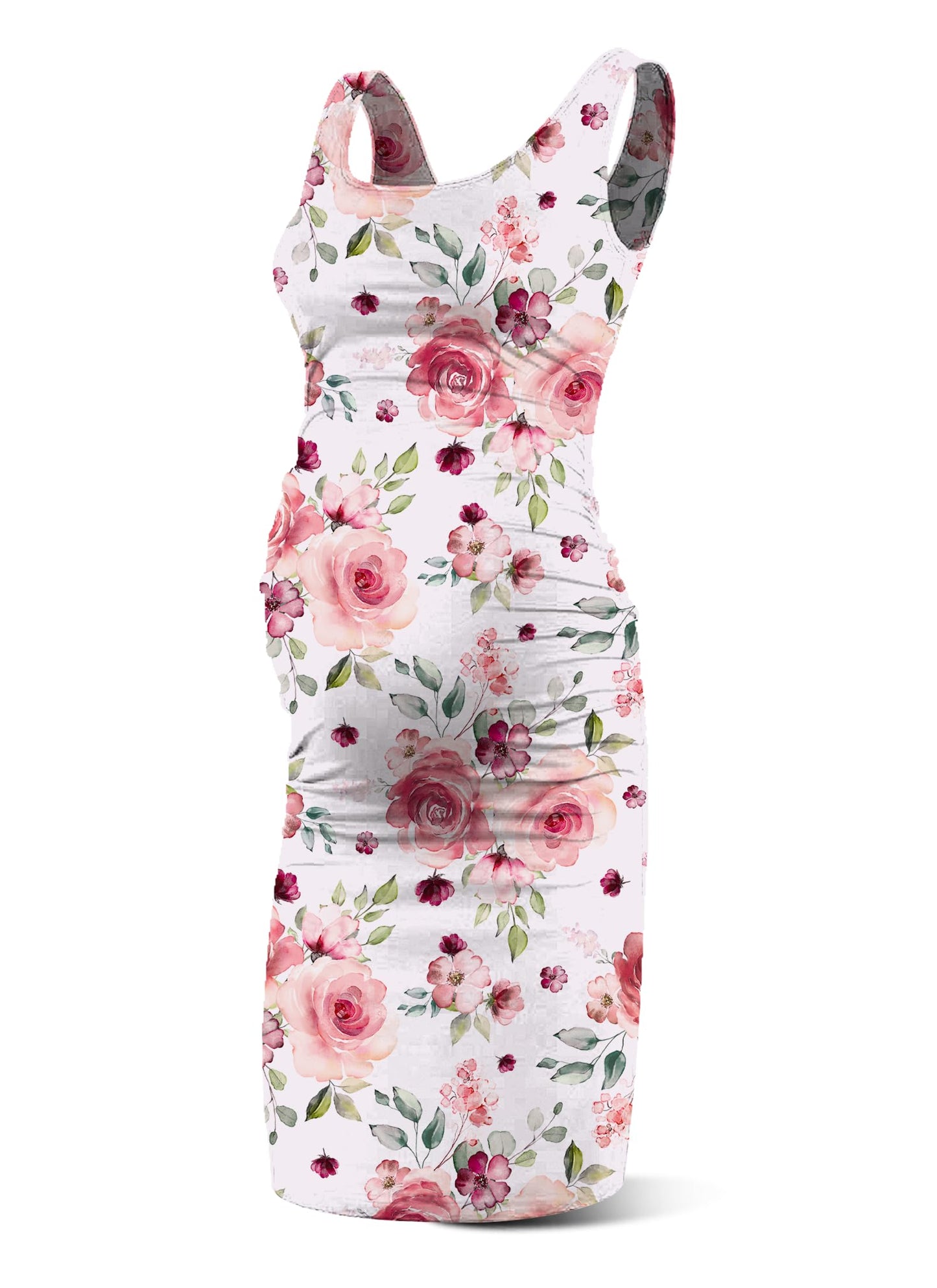 Rnxrbb S-2XL Women Summer Sleeveless Maternity Dress Pregnancy Tank Scoop Neck Mama Clothes Casual Bodycon Clothing