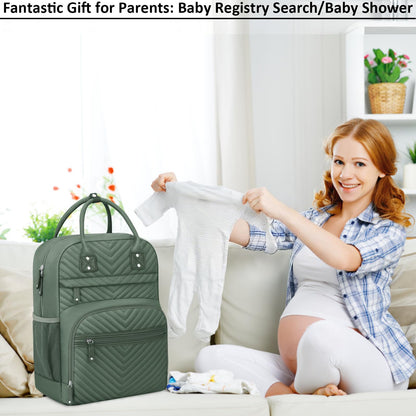 Tenot Diaper Bag Backpack for Women Large Capacity with Insulated Pockets Multifunctional Diaper Bags For Baby Girl Boy Waterproof Baby Bags For Mama Maternity Travel Bag Black