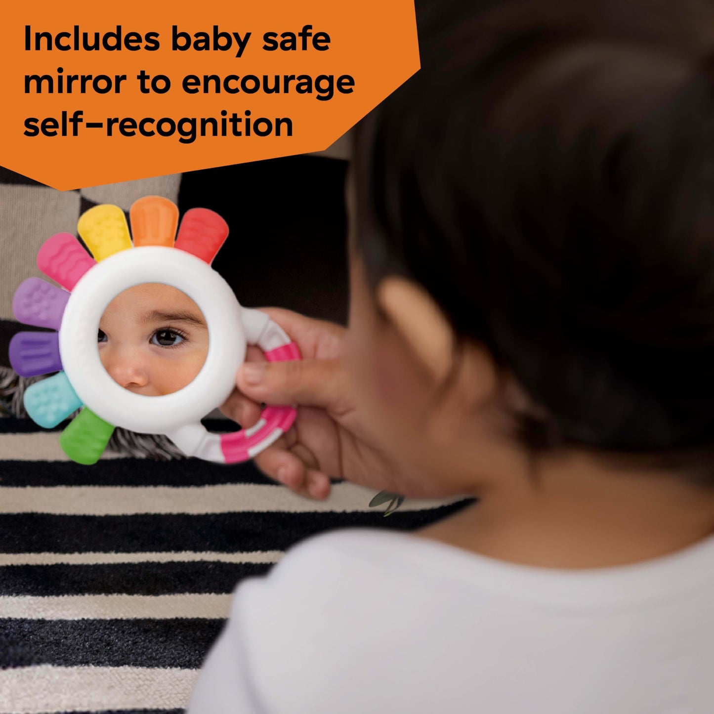 Baby Einstein Outstanding Opus The Octopus Sensory Rattle & Teether Multi-Use Toy, BPA Free & Chillable, 3 Months & up, Multicolored