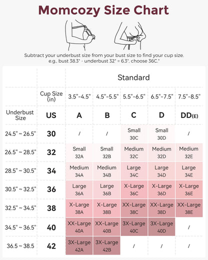 Momcozy Nursing Bras for Breastfeeding, YN21 Seamless Ultra Comfort Maternity Bra, Natural Shape, Pregnancy Sleep Bralette