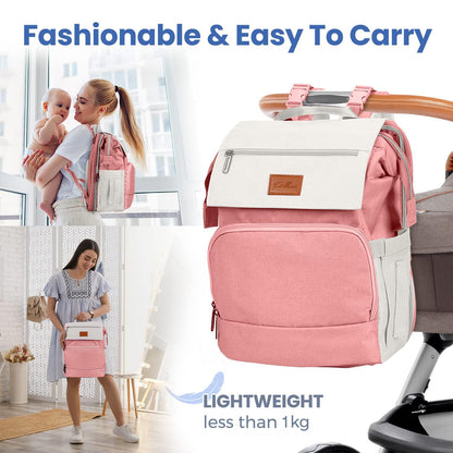 PILLANI Baby Diaper Bag Backpack - Baby Bag for Girls & Boys, Large Waterproof Toddler Diaper Backpack - Baby Shower Gifts & Registry Must Haves - Travel Diaper Bags with Changing Pad - Newborn Stuff