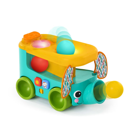 Bright Starts Poppin' Ball Frog Ball Play Toy, Launching, Bouncing & Ramp Racer Toy, Crawl and Chase, Unisex, 6 Months+