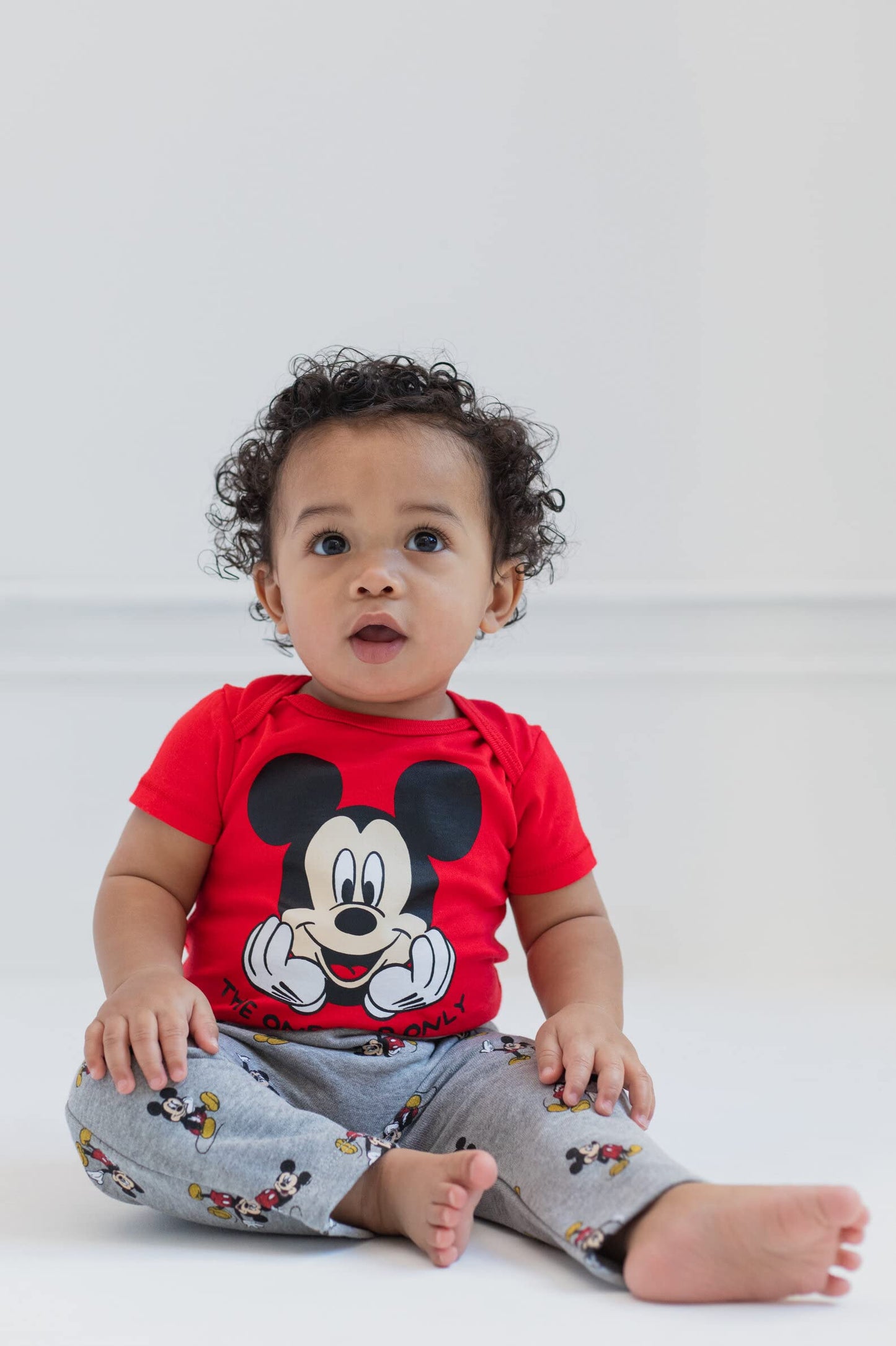 Disney Classics Winnie the Pooh Mickey Mouse Baby Hoodie Bodysuit and Pants 3 Piece Outfit Set (Newborn - 24 Months)