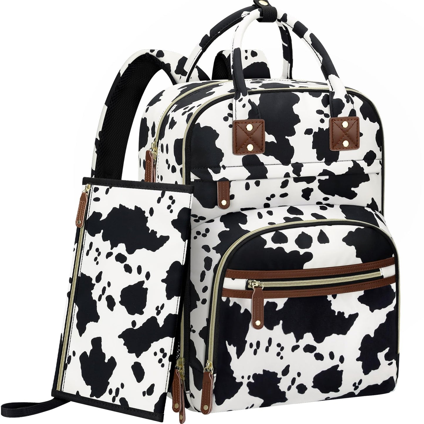 Tenot Diaper Bag Backpack for Women Large Capacity with Insulated Pockets Multifunctional Diaper Bags For Baby Girl Boy Waterproof Baby Bags For Mama Maternity Travel Bag Black