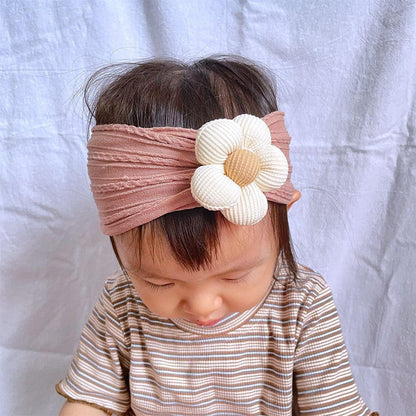 CÉLLOT 5 Pcs Baby Flower Headbands Baby Girls Nylon Headbands Soft Hairbands Hair Accessories for Newborn Infant Toddler Kids