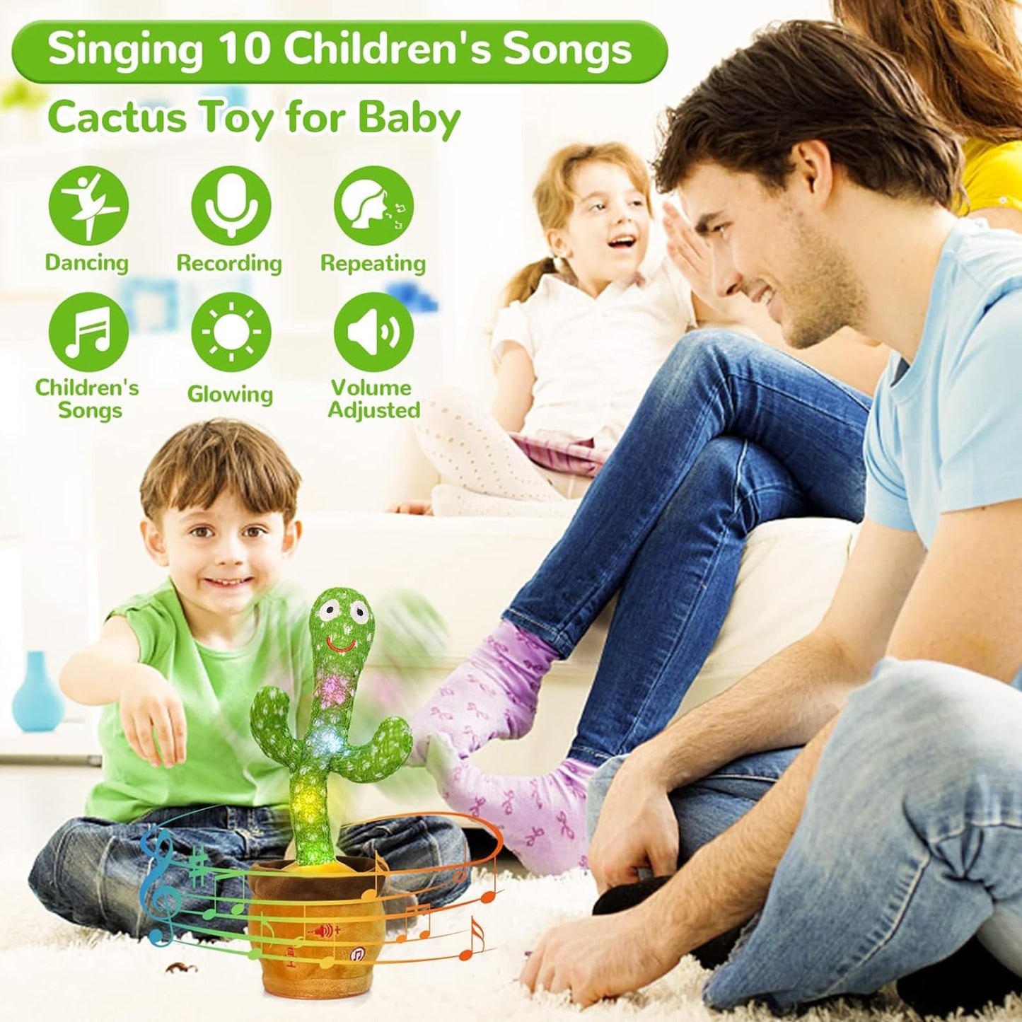 Emoin Dancing Talking Giraffe Baby Toy, Adjustable Volume Baby Giraffe Toys Singing 10 Children's Songs Singing Mimicking Recording Repeating What You Say for Toddlers