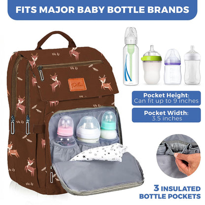PILLANI Baby Diaper Bag Backpack - Baby Bag for Girls & Boys, Large Waterproof Toddler Diaper Backpack - Baby Shower Gifts & Registry Must Haves - Travel Diaper Bags with Changing Pad - Newborn Stuff