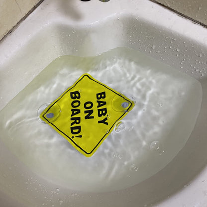 Baby on Board Sticker for Cars 2PCS , Baby On Board Warning Signs with Suction Cups , Durable and Strong Without Residue