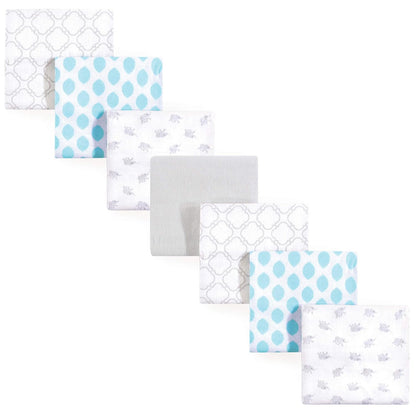 Luvable Friends Unisex Baby Cotton Flannel Receiving Blankets, Rainbow 7-Pack, One Size